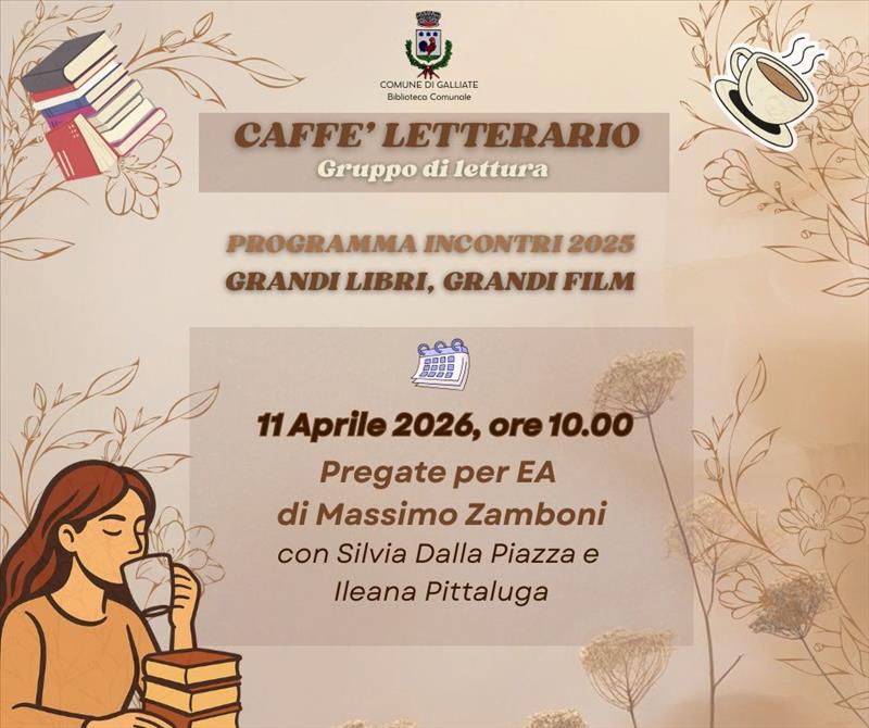 Galliate - Caffè Letterario, il gruppo di lettura