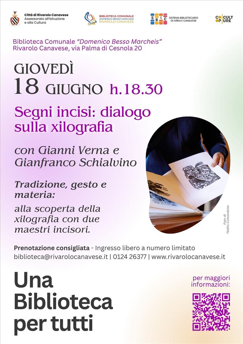 Una Biblioteca per tutti: Segni incisi, dialogo sulla xilografia