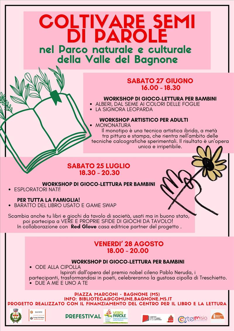 Coltivare semi di parole nel Parco naturale e culturale della Valle del Bagnone