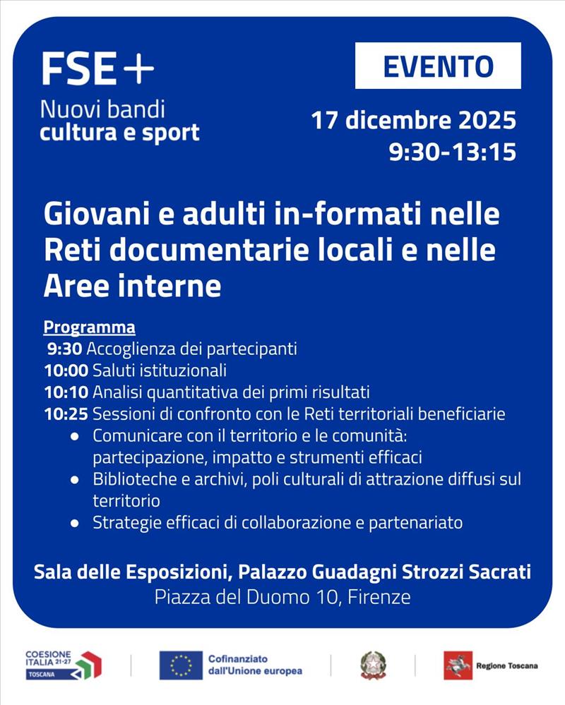 Presentazione dei primi risultati dell'avviso Fse+ Giovani e adulti in-formati