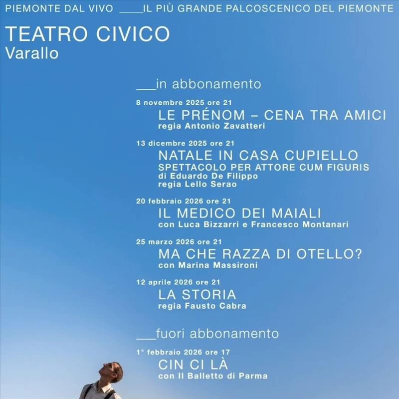 VARALLO - BIBLIOTECA CIVICA - BIGLIETTERIA STAGIONE TEATRALE